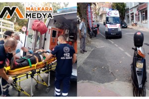 Malkara’da motosiklet devrildi: 1 yaralı