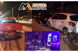 Malkara'da alkollü sürücü park halindeki otomobile çarptı: 1 yaralı