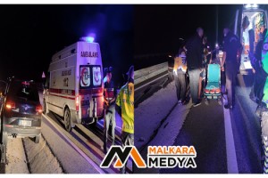 Malkara’da Cip Bariyerlere Çarptı; 2 Yaralı