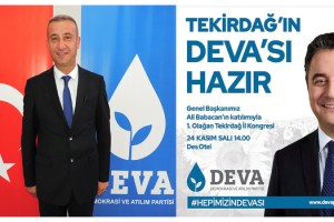 Başkan Engin'den DEVA Tekirdağ İl Kongresine Davet