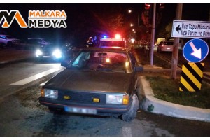 Malkara'da alkollü sürücü kaza yaptı, ehliyeti kaptırdı