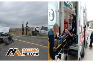 Malkara'da otomobiller kafa kafaya çarpıştı: 2 yaralı