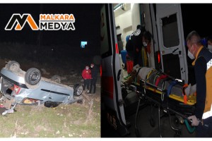 Malkara'da takla atan otomobilin sürücüsü ağır yaralandı