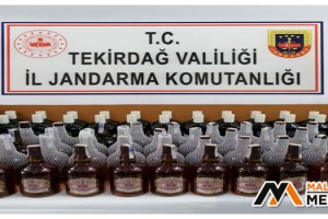 Malkara’da 110 şişe kaçak içki ele geçirildi