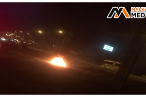 Malkara'da boş arazide lastik yakan 4 şahıs yakalandı