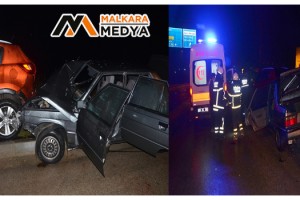 Malkara'da gece yarısı korkunç kaza: 1’i ağır 3 yaralı