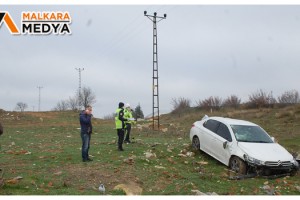 Malkara'da lastiği patlayan otomobil takla attı, emniyet kemeri sayesinde ölümden döndü