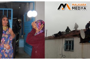 Malkara'da mahalleli sokağa döküldü, evlerinin yanışına hüngür hüngür ağladılar