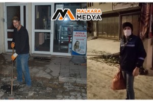 Malkara'da soğuk günlerin fedakar işçileri