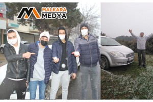 Malkara'da yoğun kar: Vatandaş büyük sevinç yaşadı