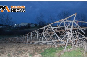 Malkara’da korkutan fırtına