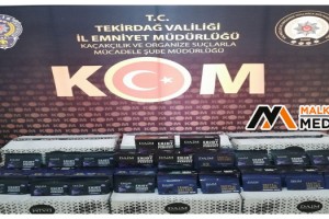 Malkara'da şüpheli araçtan gümrük kaçağı nargile tütünü çıktı