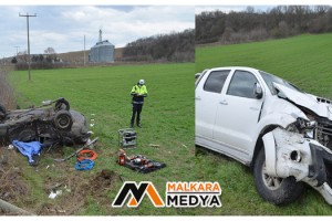 Tekirdağ’da feci kaza: 2 ölü, 4 yaralı