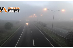 Tekirdağ’da yoğun sis: Göz gözü görmüyor