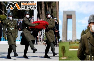 Çanakkale Şehitler Abidesi’nde Deniz Zaferi’nin 106’ncı yılı nedeniyle tören düzenlendi