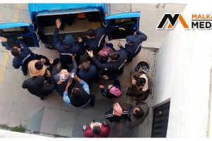Malkara'da Adliye bahçesinde gergin anlar