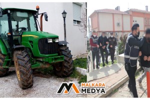 Malkara’da avukatın traktörünün soyulduğu anlar kamerada