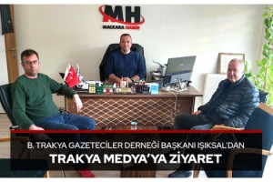 Batı Trakya Gazeteciler Derneği Başkanı Işıksal’dan Trakya Medya’ya Ziyaret