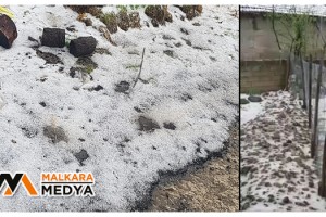 Malkara’da bir mahalle beyaza büründü