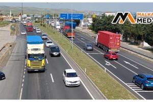 Hafta sonu kısıtlaması öncesi Tekirdağ-İstanbul yolunda yoğunluk