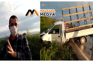 Malkara'da 2 kişinin yaralandığı kazada sürücülerin duyarsızlığına tepki gösterdi