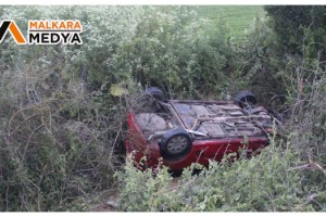 Malkara'da alkollü sürücü dereye uçtu: 1 yaralı
