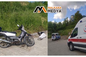 Malkara'da motosikletin yanında yerde yatan şahıs ekipleri harekete geçirdi