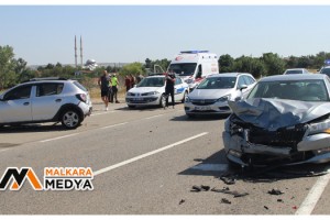 Malkara'da zincirleme kaza: 7 yaralı