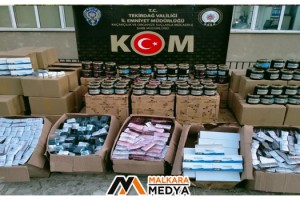 Tekirdağ'da 1 ton nargile tütünü ve 258 bin cinsel hap ele geçirildi
