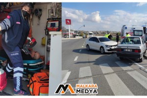 Malkara Yeni Otogar Kavşağında Kaza; 1 Yaralı