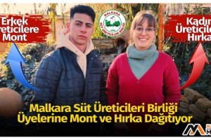 Malkara Süt Üreticileri Birliği Üyelerine Mont ve Hırka Dağıtıyor