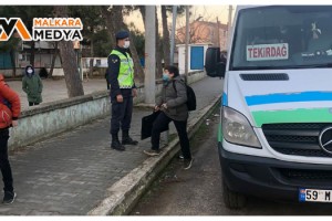 Malkara'da Jandarmadan okul servislerine sıkı denetim