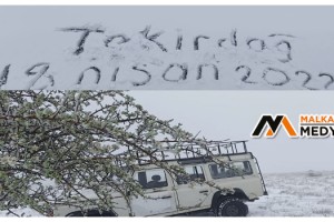 Tekirdağ’da Nisan’ın ortasında kar sürprizi