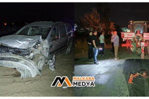 Malkara’da ticari araç ile traktör çarpıştı: 1 yaralı