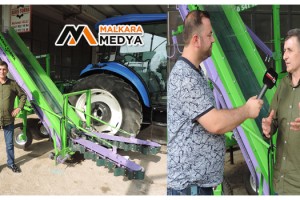 Malkara’da Aromatik Bitkiler Hasat Makinası Yapıldı