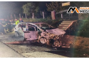 Malkara’da takla atan otomobil alev aldı: 1 yaralı