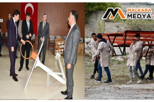 Malkara meslek okulu öğrencileri, okullar için basketbol potası üretiyor