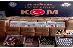 Tekirdağ’da 2,5 ton etil alkol ele geçirildi