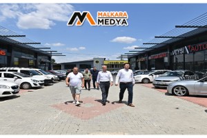 Başkan Uzunlar, Oto Galericiler Sitesi çevresinde süren çalışmaları inceledi