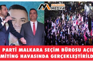 AK Parti Malkara Seçim Bürosu Açılışı Miting Havasında Gerçekleştirildi