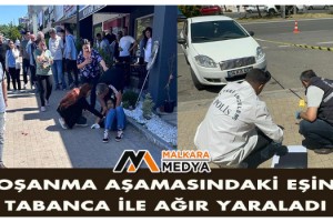 Boşanma aşamasındaki eşini tabanca ile ağır yaraladı