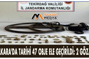 Malkara'da tarihi 47 obje ele geçirildi: 2 gözaltı