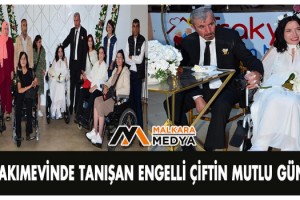 Bakımevinde tanışan engelli çiftin mutlu günü