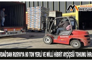 Tekirdağ'dan Rusya'ya 80 ton yerli ve milli hibrit ayçiçeği tohumu ihracatı