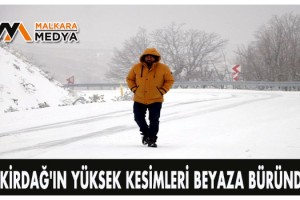 Tekirdağ'ın yüksek kesimleri beyaza büründü