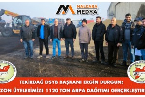 Başkan Ergin Durgun: Bu Sezon Üyelerimize 1120 Ton Arpa Dağıtımı Gerçekleştirdik!..