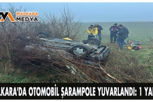 Malkara'da otomobil şarampole yuvarlandı: 1 yaralı