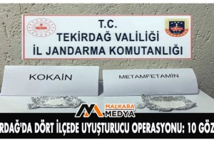 Tekirdağ'da dört ilçede uyuşturucu operasyonu: 10 gözaltı