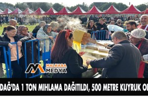 Tekirdağ'da 1 ton mıhlama dağıtıldı, 500 metre kuyruk oluştu