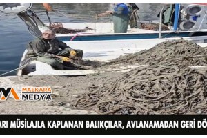 Ağları müsilajla kaplanan balıkçılar, avlanamadan geri döndü